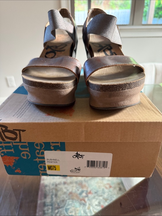 OTBT Shoes - OTBT Wedge Sandals in Pewter Metallic